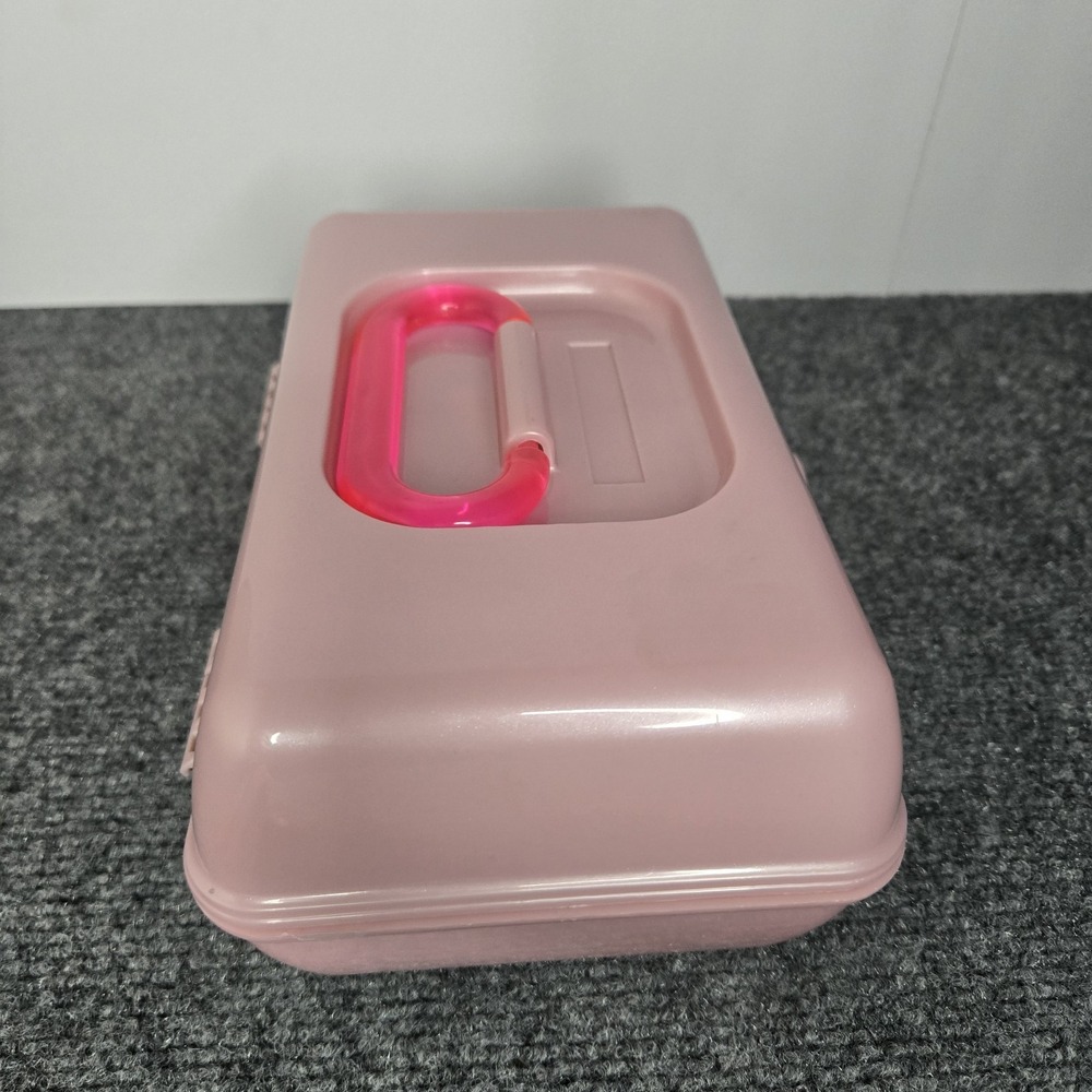 Caboodles Pretty In Petite Classic 2 Tier Makeup Case‎ W/ Mirror Pink  9x6x4 - Picture 4 of 7